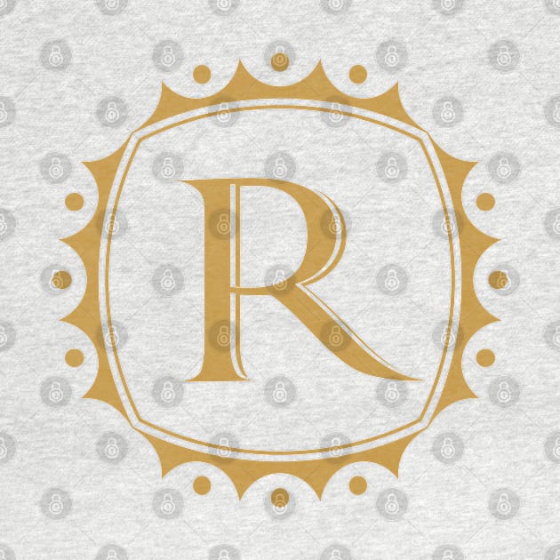 Royal Letter R by GeeTee